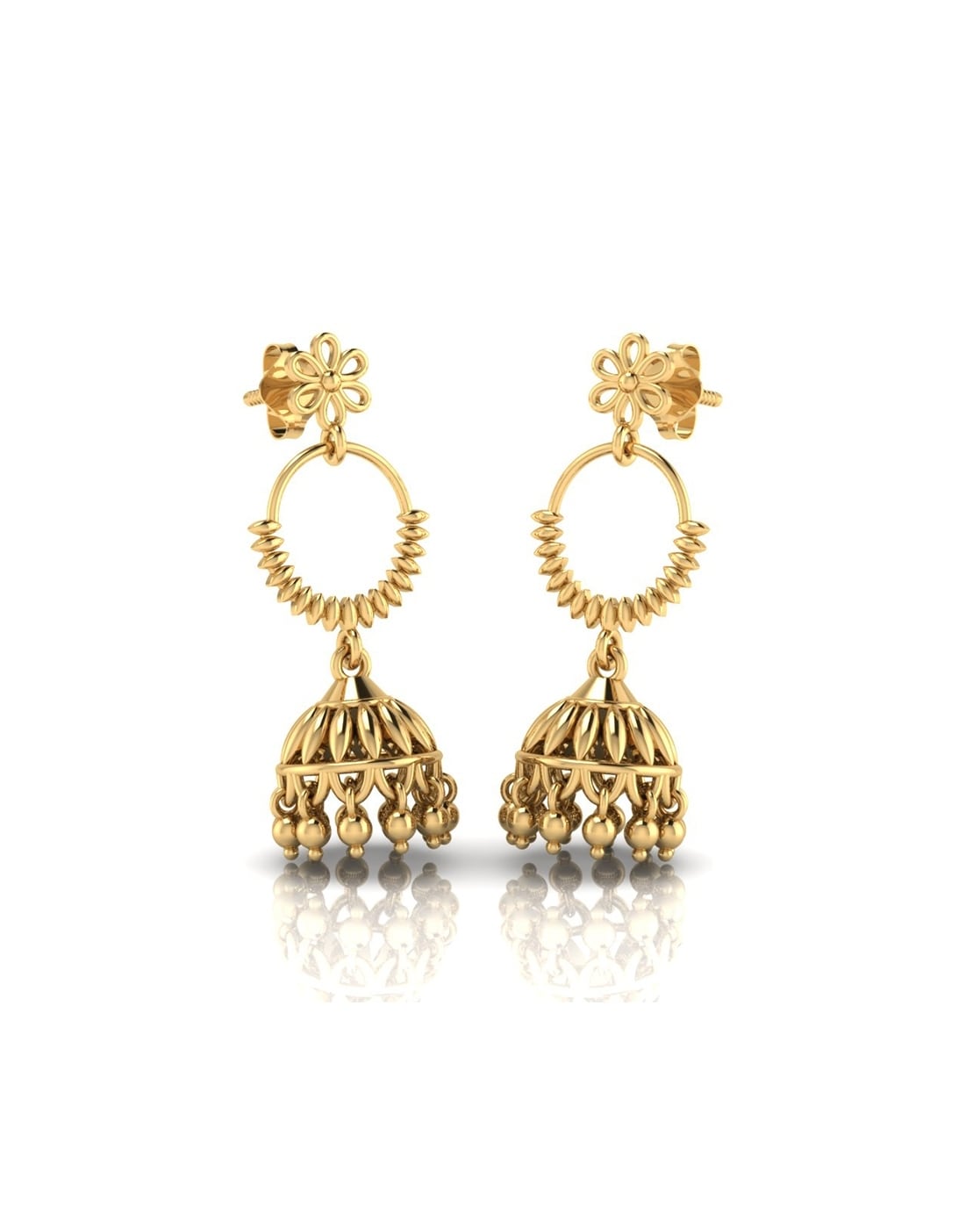 Latest light weight Gold jhumka earrings designs with weight and  priceTrisha gold art  YouTube