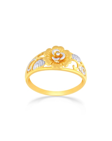 Malabar Gold and Diamonds 22k (916) Yellow Gold and Cubic Zirconia Ring :  Amazon.in: Jewellery