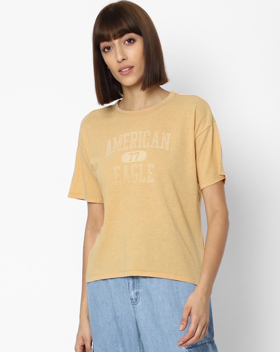 american eagle yellow t shirt