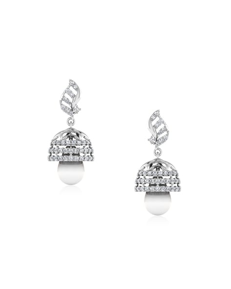 Diamond Jhumkas Online Designs - Jewellery Designs