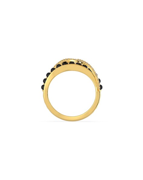 Designer Classic 14K Black Gold Three Stone Princess Black Diamond  Engagement Ring Wedding Band Set R500S-14KBGBD | Caravaggio Jewelry