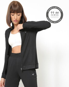 ruched workout jacket