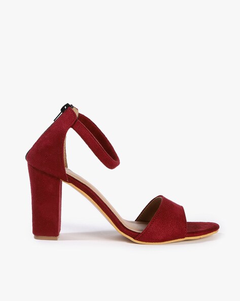 Alta Dark Red Suede Lace-Up Heels | Lace up heels, Suede lace, Red suede
