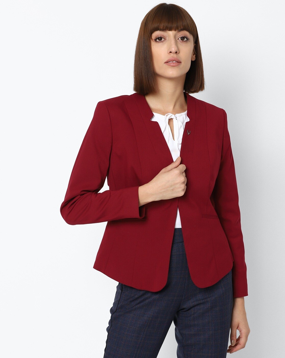 allen solly maroon blazer