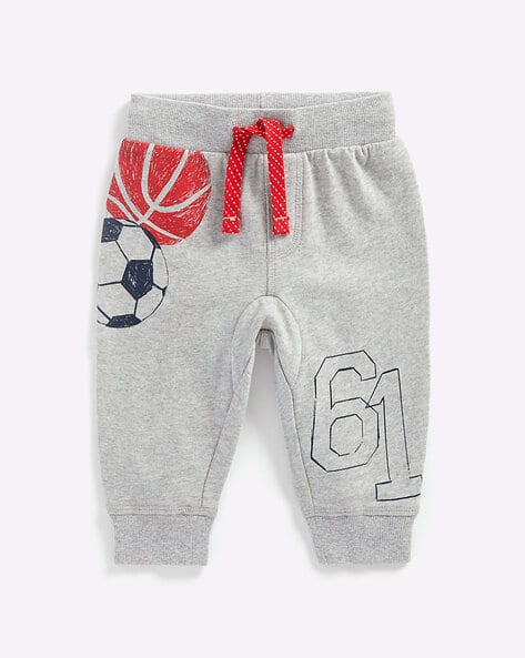 Numeric Print Joggers with Elasticated Drawstring Waist