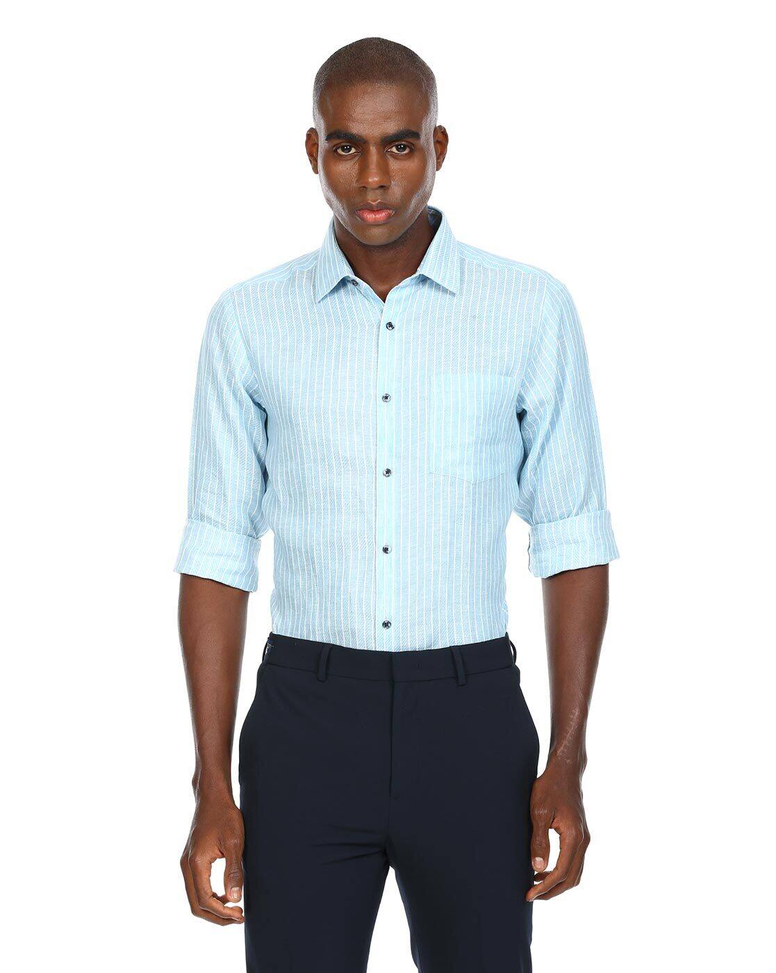Buy Light Blue Shirts for Men by ARROW 