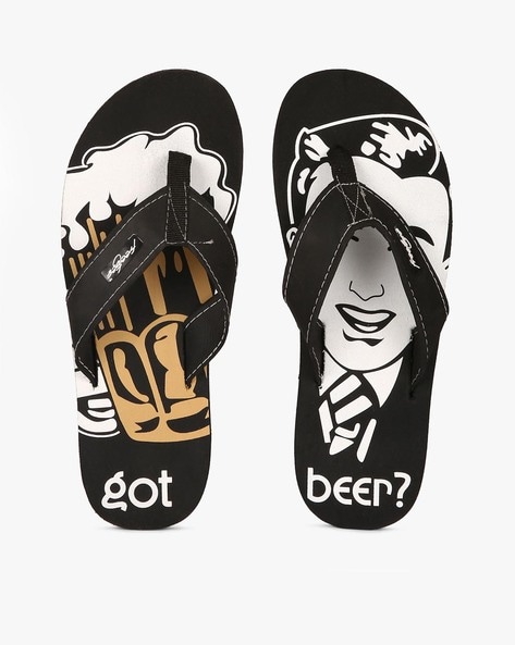 Freetoes Printed Thong-Style Flip-Flops