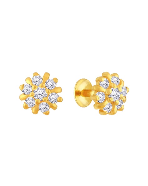 Tiny Flower Stud Earring Small Diamond Earring Dainty Post | Etsy | Stud  earrings, Gold minimalist jewelry, Hoop earrings small