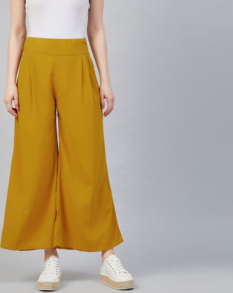 SASSAFRAS Relaxed Women Yellow Trousers - Price History