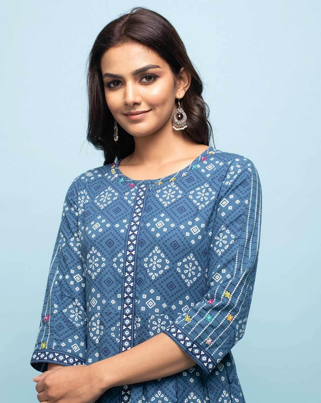 Buy Blue Kurta Suit Sets for Women by Rangdeep Online