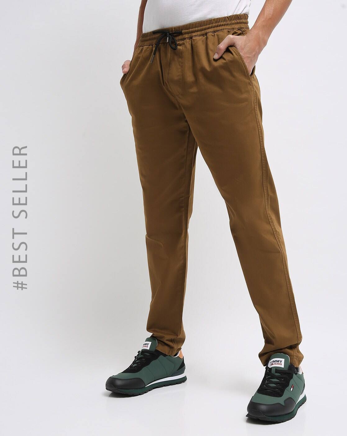 Buy Khaki Trousers \u0026 Pants for Men by 