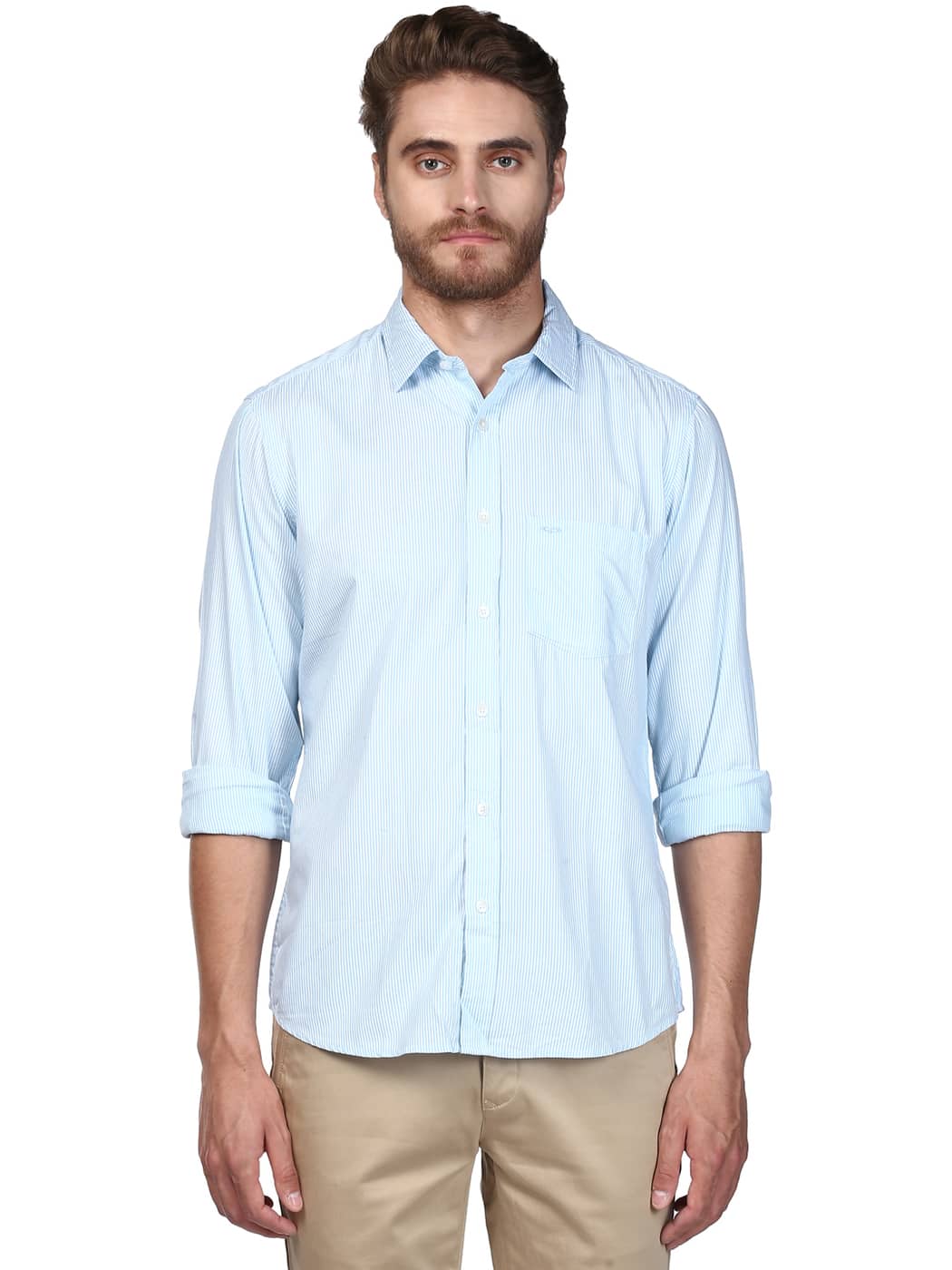Buy Medium Blue Shirts for Men by 