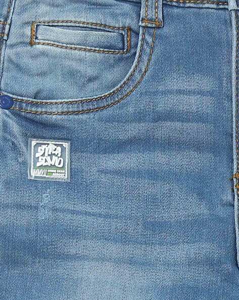 Denim Joggers with Zip Pocket view 3