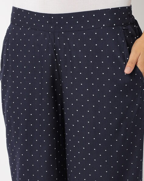 Buy Navy Blue Pants for Women by De Moza Online