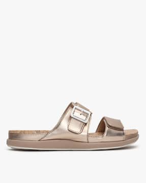 Buy Rose Gold Flat Sandals for Women by 