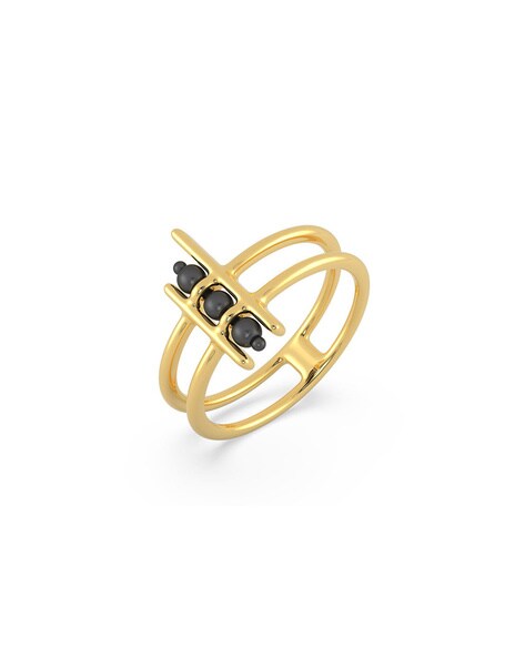 Gold Plated Knot Ring with Paved Multi-Color Cubic Zirconia