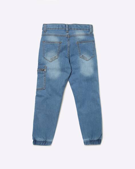 Denim Joggers with Zip Pocket view 2