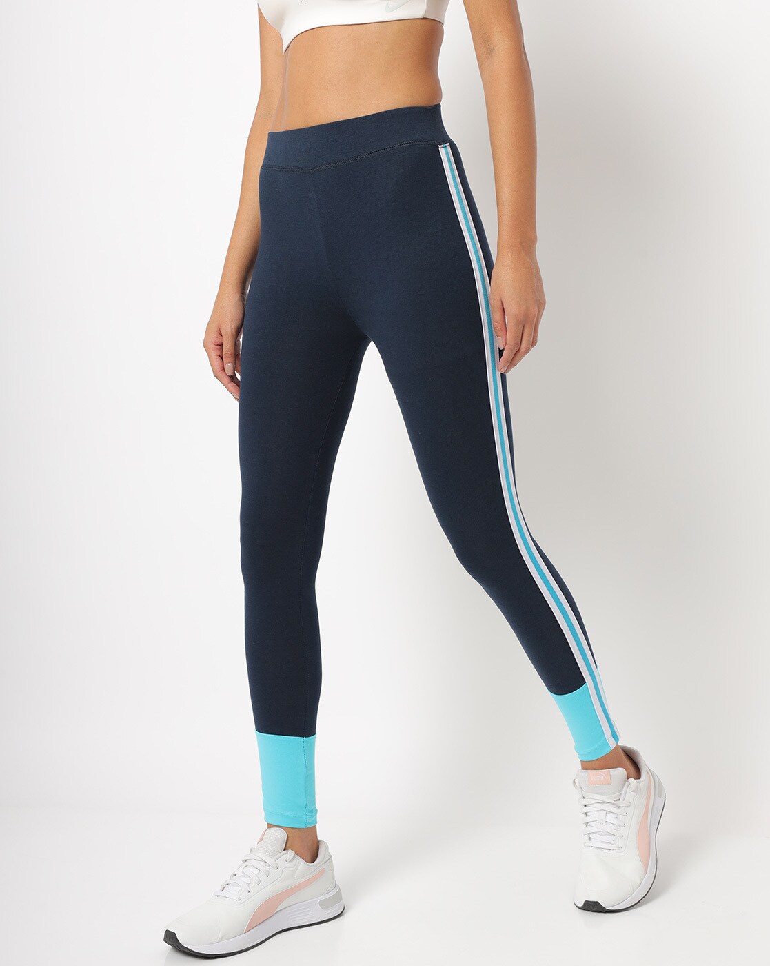 Buy Blue Leggings for Women by De Moza Online