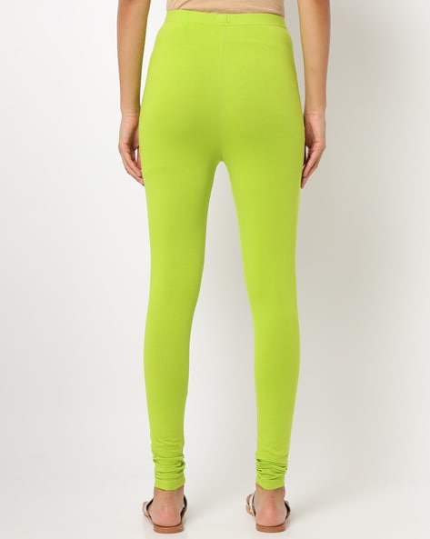 Buy Lime Green Leggings for Women by De Moza Online