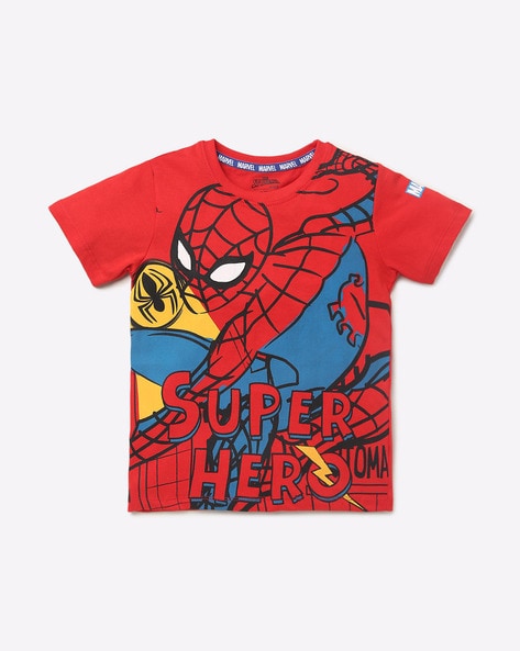 spider man printed t shirt