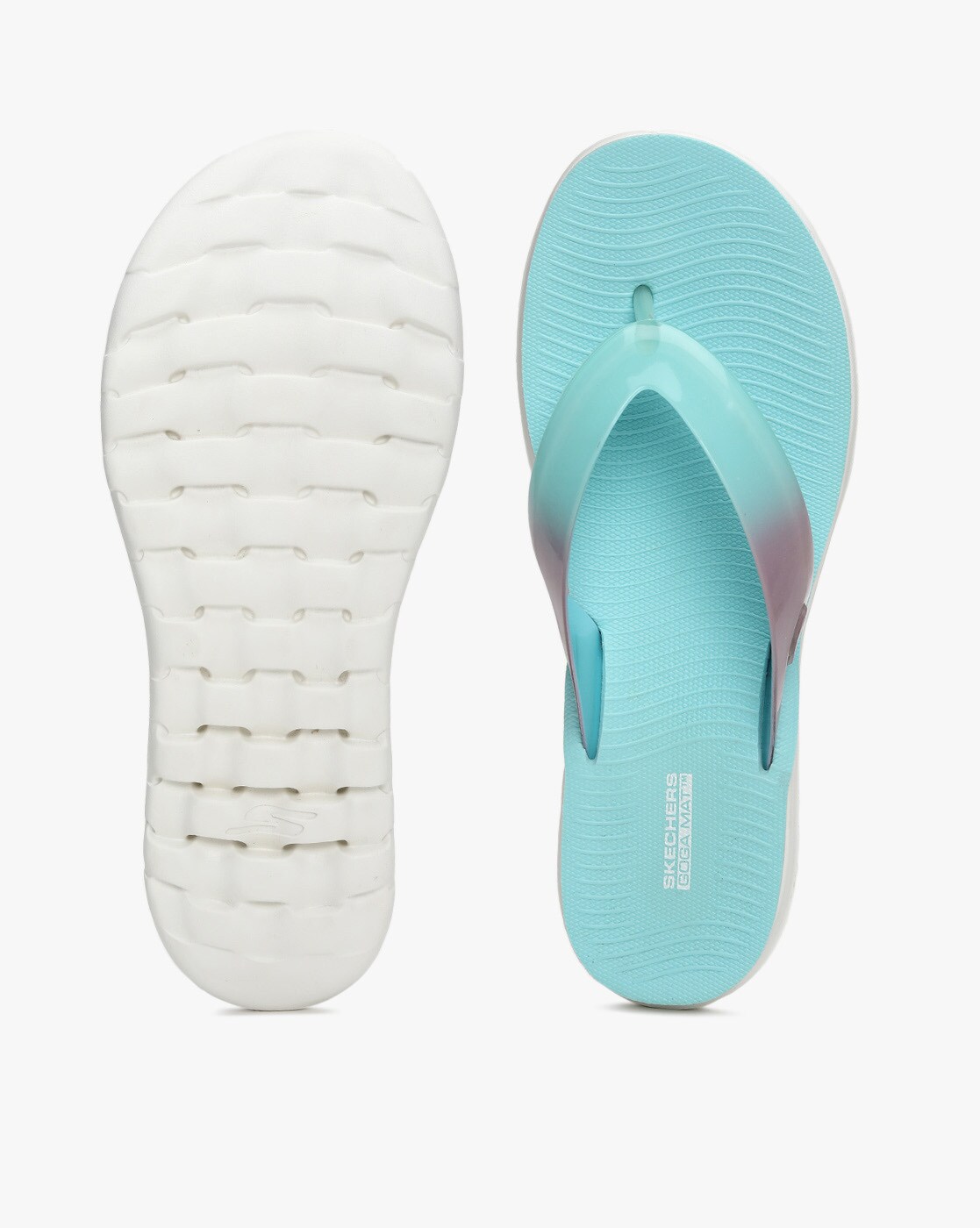 Skechers turquoise flip on sale flops