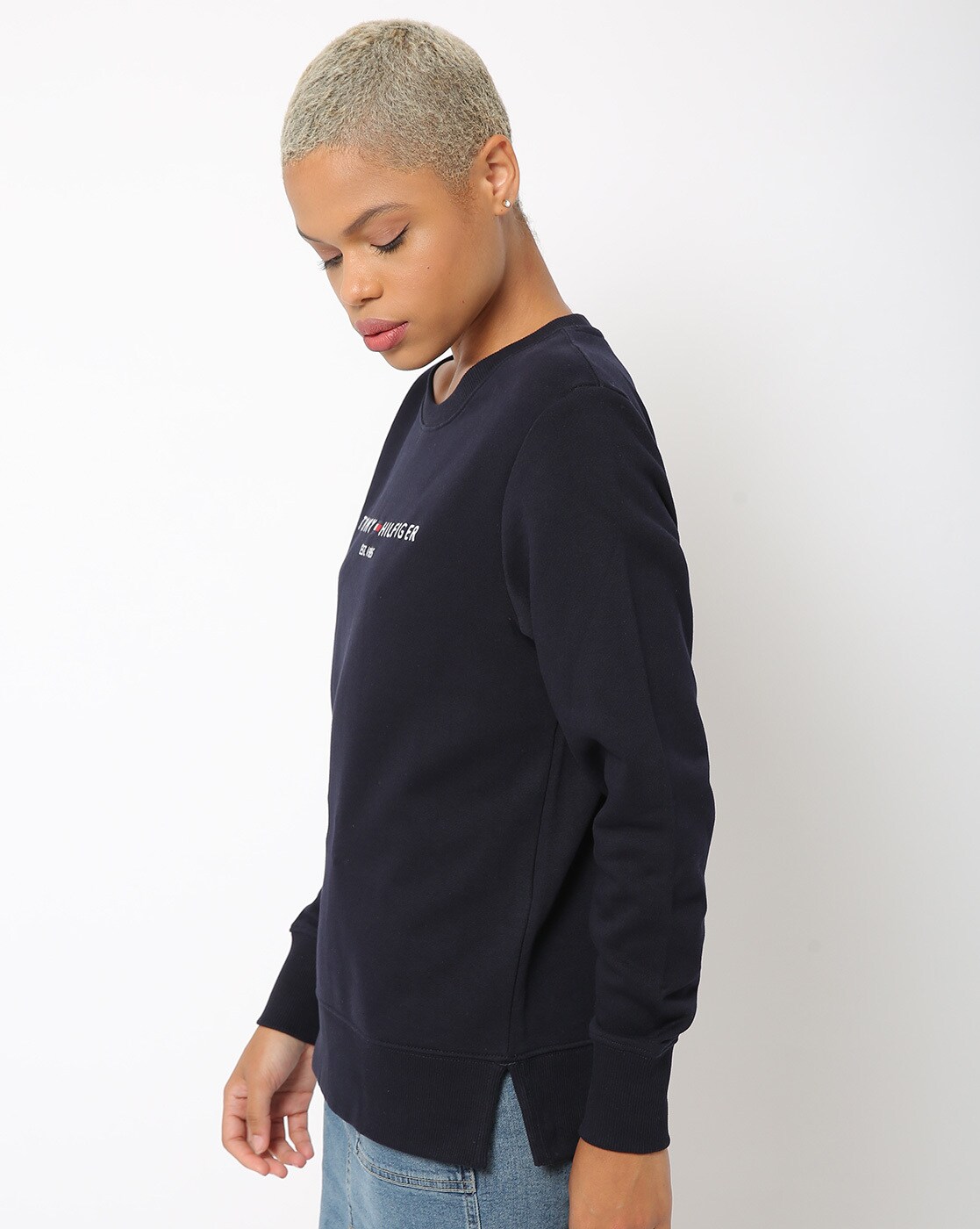 tommy jeans script logo sweatshirt