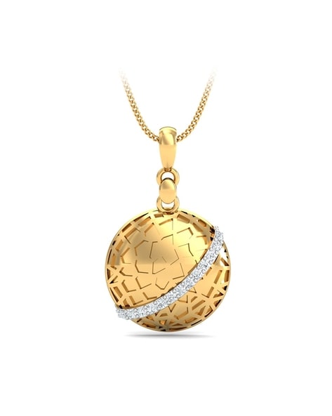 Buy Artistic Ball Diamond Daily Wear Pendant Online in India – Ayaani