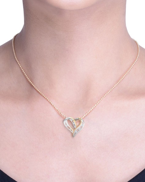 Double Heart Necklace | Meira T - Freedman Jewelers