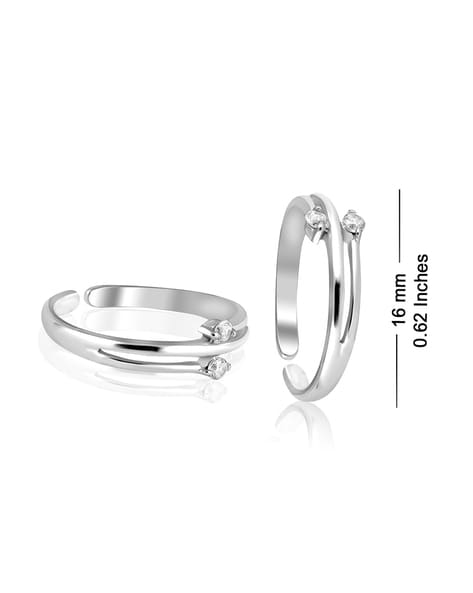 Univocean 2PCs Love you Forever Stainless Steel Adjustable Couple Rings for  Lovers, Men, Women, and Your Valentine (Silver) Copper Crystal Silver  Plated Ring Set Price in India - Buy Univocean 2PCs Love