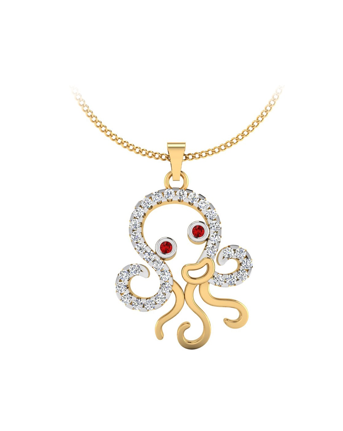 Gold hot sale octopus pendant