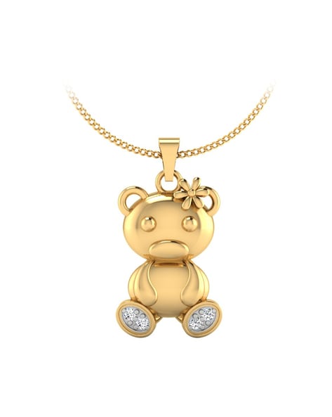 Silver-Gold Teddy Bear Necklace – Smilla Brav