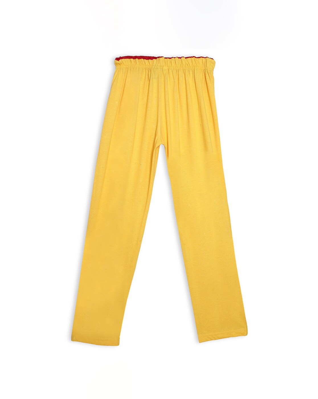 Cutiekins Regular Fit Girls Yellow Cotton Blend Trousers