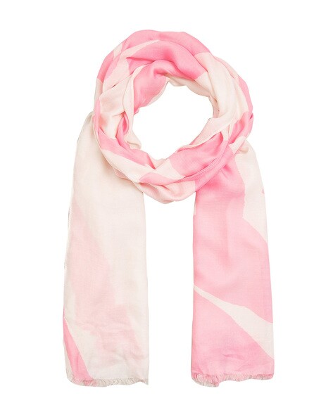 Printed Scarf with Frayed Hem Price in India