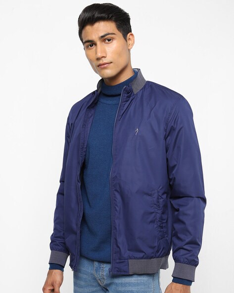 Buy INDIAN TERRAIN Solid Polyester Blend Slim Fit Men's Casual Jacket |  Shoppers Stop