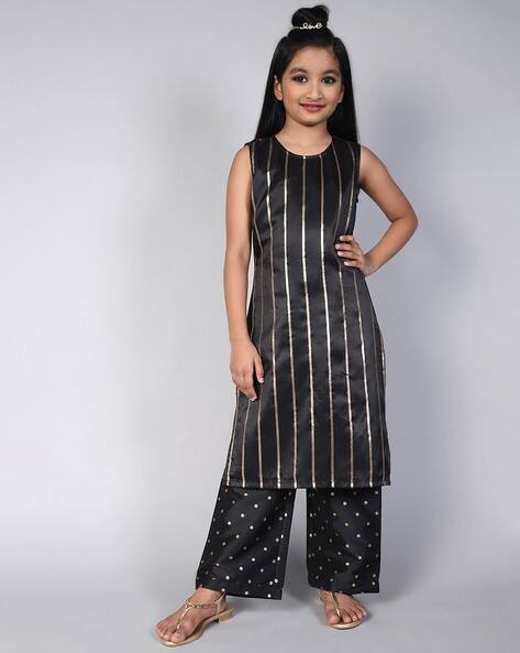 Buy Black Ethnic Wear Sets for Girls by Aks Kids Online | Ajio.com