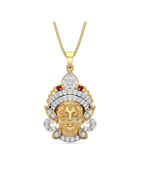 maa durga diamond pendant