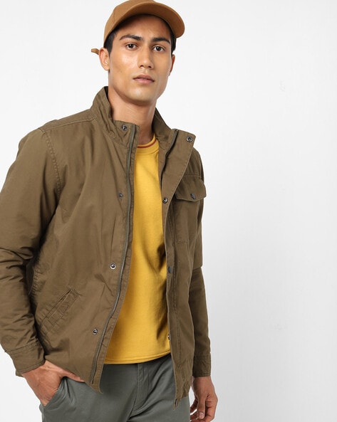 Buy Indian Terrain Indian Terrain Men Brown Colourblocked Padded Jacket at  Redfynd