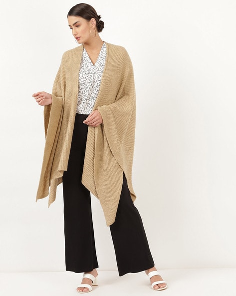 Textured Knitted Cape Price in India