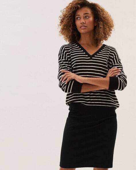 Jupe Tailleur Femme Occasion Jupe Crayon Noire Femme Marks And Spencer - Taille 8 - Occasion Très Bon état - Polyester/viscose Marks And Spencer Site Officiel