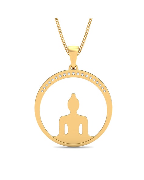 Gold on sale buddha pendant