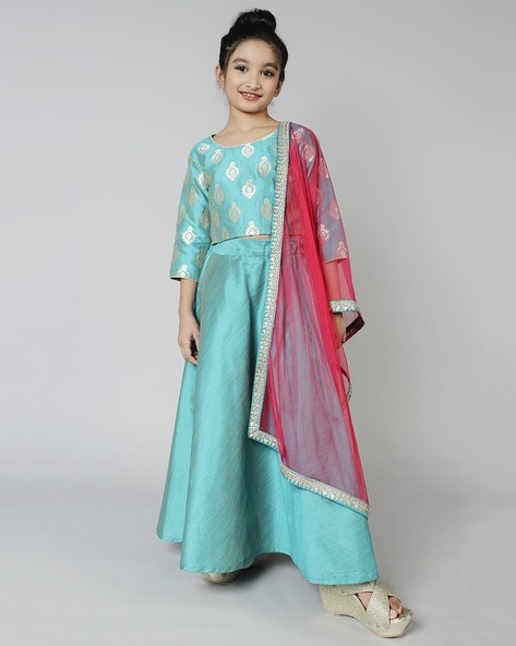 Silk Kids Lehenga Choli, Age Group : 10-13years, 13-15years, 7-10years,  Occasion : Bridal Wear, Festival Wear at Rs 520 / Piece in Surat