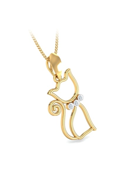 Buy Yellow Gold & White Necklaces & Pendants for Women by KuberBox