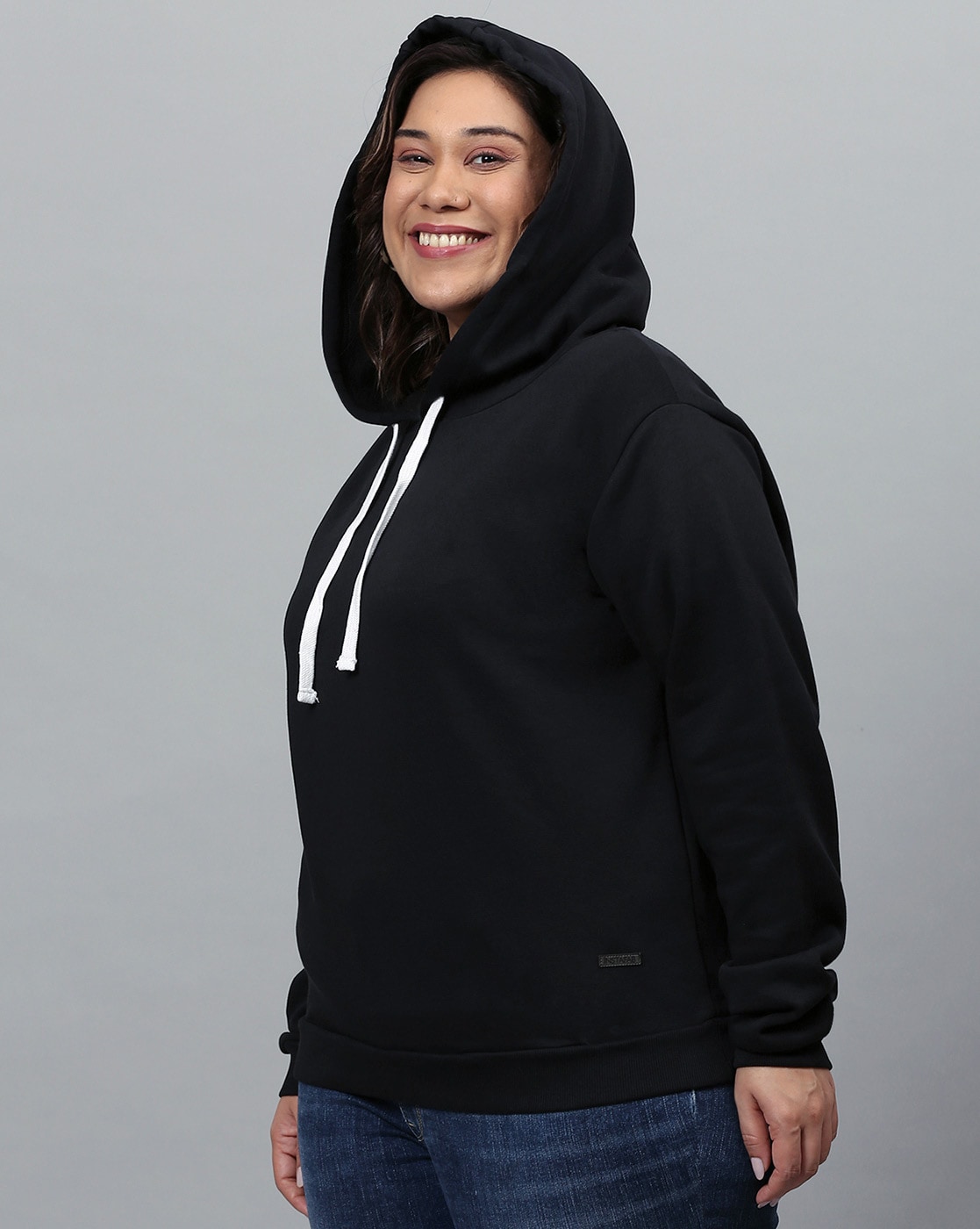 womens plus size black sweatshirt