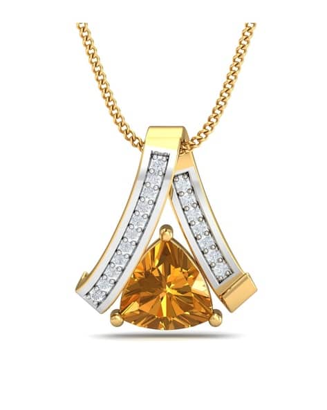 Buy Gold Necklaces Pendants for Women by KuberBox Online - Main Image