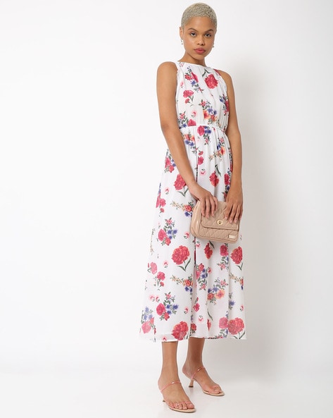 Dresses | Ajio Rio Floral Print Smocked Tiered Dress | Freeup