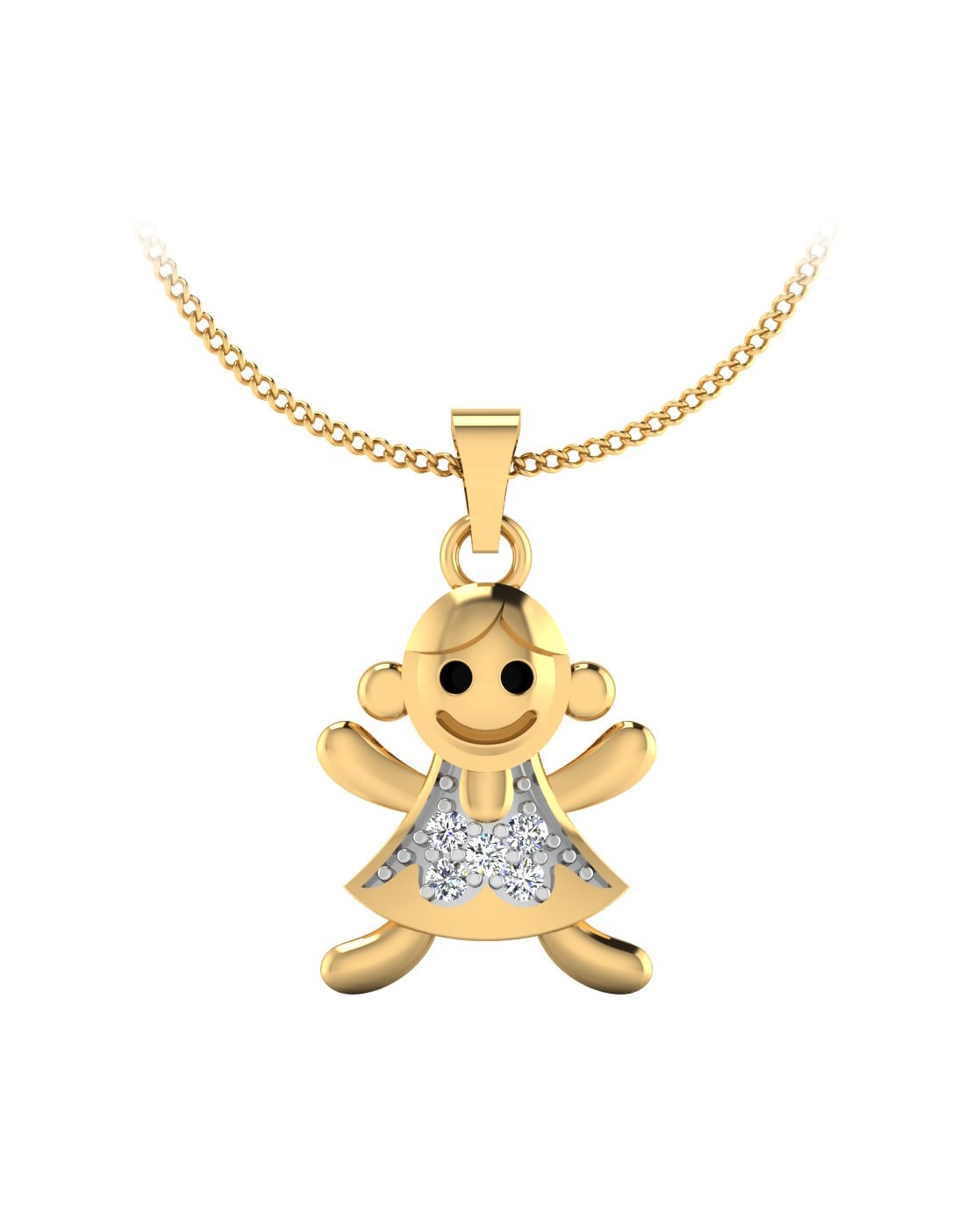 New 9ct Gold & Gemstone Set Rag Doll Pendant – Gold Reserves Jewellers