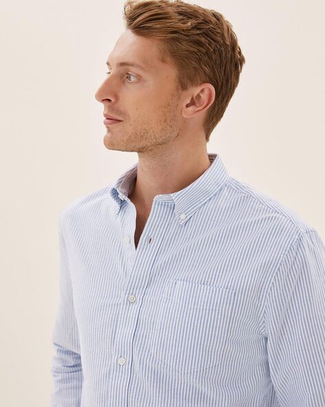 Striped cotton cheap oxford shirt