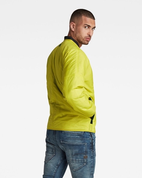 Neon green store bomber jacket