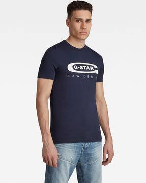 Navy Blue Tshirts for Men by G STAR RAW 