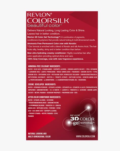 Buy Revlon Colorsilk Hair Color  No Ammonia With Keratin  3D Color Gel  Technology Online at Best Price of Rs 36975  bigbasket
